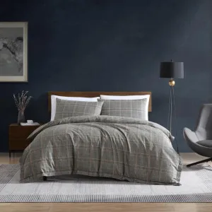 Kenneth Cole Sussex Khaki/Black Quilt Cover Set by null, a Quilt Covers for sale on Style Sourcebook