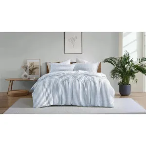 Ardor Frankie Stripe Blue Quilt Cover Set by null, a Quilt Covers for sale on Style Sourcebook