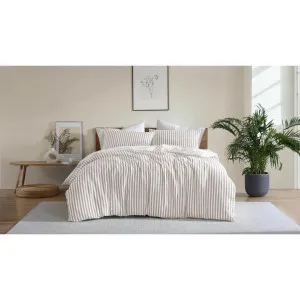 Ardor Frankie Stripe Natural Quilt Cover Set by null, a Quilt Covers for sale on Style Sourcebook