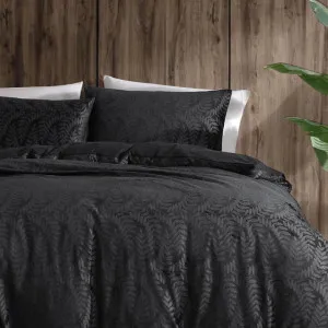 Ardor Boudoir Rui Black Embossed Velvet Quilt Cover Set by null, a Quilt Covers for sale on Style Sourcebook