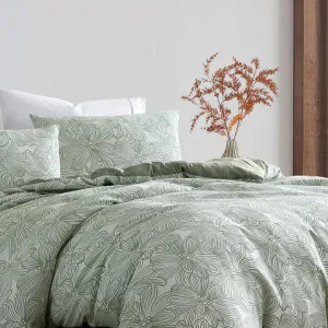 Ardor Boudoir Avena Green Quilt Cover Set by null, a Quilt Covers for sale on Style Sourcebook