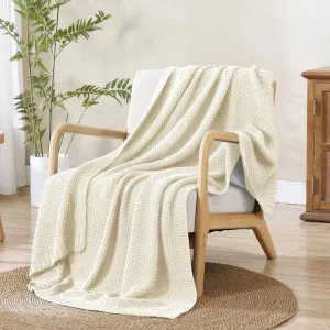 Ardor Quinn Coconut Milk Knitted Throw by null, a Throws for sale on Style Sourcebook