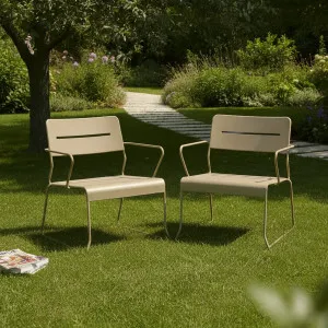 Parco Outdoor Lounge Chair Sand by Seek & Ramble, a Outdoor Chairs for sale on Style Sourcebook
