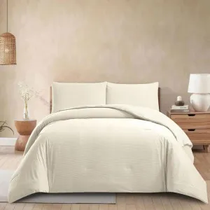 Morgan and Reid Corduroy Vanilla Comforter Set by null, a Quilts & Bedspreads for sale on Style Sourcebook