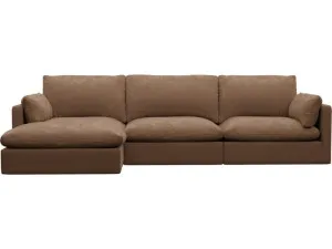 Willow Tribute Chestnut Chaise Sofa - 3 Seater by James Lane, a Sofas for sale on Style Sourcebook