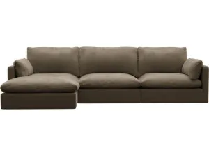 Willow Tribute Walnut Chaise Sofa - 3 Seater by James Lane, a Sofas for sale on Style Sourcebook