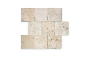 Travertine Ivory Cobble 100x100x30mm by Amber, a Travertine for sale on Style Sourcebook