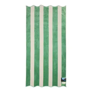 Cotton Beach Biarritz Scalloped Edge Stripe Pistachio Beach Towel by null, a Outdoor Accessories for sale on Style Sourcebook