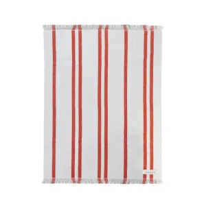 Cotton Beach St Tropez Cotton Stripe Cream/Coral Beach Towel by null, a Outdoor Accessories for sale on Style Sourcebook