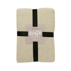 Bas Phillips Cotton Waffle Natural Blanket by null, a Blankets & Throws for sale on Style Sourcebook