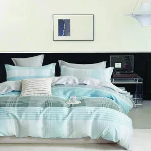 Odyssey Living Hampshire Blue Cotton Quilt Cover Set by null, a Quilt Covers for sale on Style Sourcebook