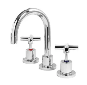 Alpha Cross Handle Basin Set C/D Lf | Made From Brass In Chrome Finish By Raymor by Raymor, a Bathroom Taps & Mixers for sale on Style Sourcebook