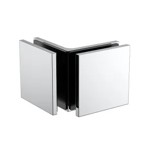 Boston Glass to Glass 90 Degree Bracket Satin Chrome by Estelle, a Bathroom Fixtures for sale on Style Sourcebook
