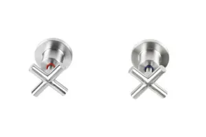 Alpha Cross Handle Wall Top Assemblies C/D Lf | Made From Brass In Brushed Nickel By Raymor by Raymor, a Bathroom Taps & Mixers for sale on Style Sourcebook