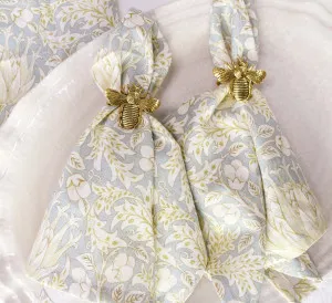 Set of 4 Cotton napkins blue artichoke by La Vida Trading, a Napkins for sale on Style Sourcebook