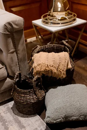 Baji S/2 Hyacinth Basket Set Walnut by Coast to Coast, a Baskets & Boxes for sale on Style Sourcebook