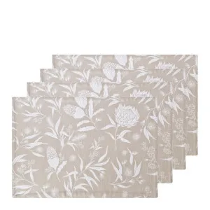 J.Elliot Bindi 4 pack placemats in grey beige by J Elliot, a Placemats for sale on Style Sourcebook