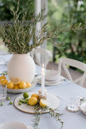 Soft Blue Cotton Tablecloth 150x150 by NF Living, a Table Cloths & Runners for sale on Style Sourcebook
