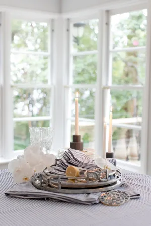 Maison Navy French Cotton Tablecloth 150cmx150cm by NF Living, a Table Cloths & Runners for sale on Style Sourcebook