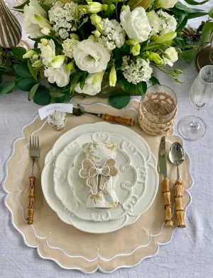 8 Piece High Tea Round Ivory Placemat And Napkin Set by Hutch Accessories, a Placemats for sale on Style Sourcebook