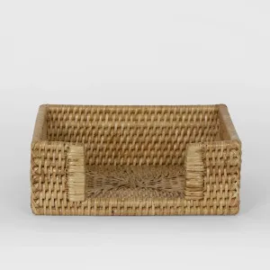 Set of 2 Paume Rattan Square Napkin Box Natural by Florabelle Living, a Napkins for sale on Style Sourcebook