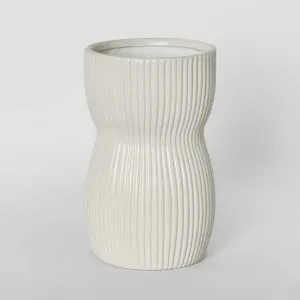 Austin Decorative Vase White Medium by Florabelle Living, a Vases & Jars for sale on Style Sourcebook