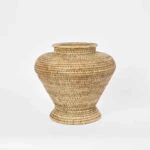 Paume Rattan Flower Urn Large Natural by Florabelle Living, a Vases & Jars for sale on Style Sourcebook