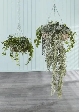 Elda Rattan Hanging Basket Small Natural by Florabelle Living, a Plants for sale on Style Sourcebook