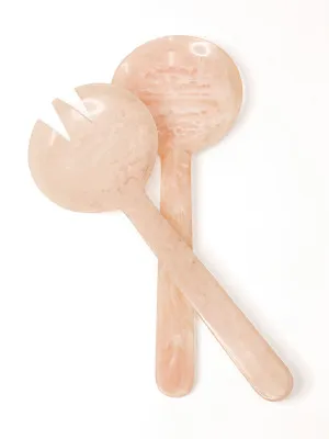 S/2 Aura Resin Salad Servers Milky White by Robert Mark, a Cutlery for sale on Style Sourcebook