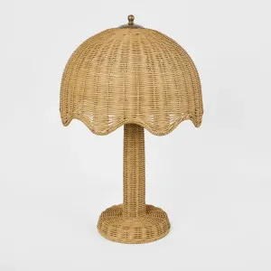 Brolley Rattan Table Lamp ETA 07/12/2025 by Florabelle Living, a Lamps for sale on Style Sourcebook