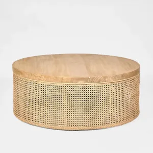Zoe Coffee Rattan & Timber Round Natural Table by Florabelle Living, a Coffee Table for sale on Style Sourcebook