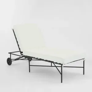 Sheffield Sunlounge Outdoor with White Cushion by Florabelle Living, a Outdoor Sunbeds & Daybeds for sale on Style Sourcebook