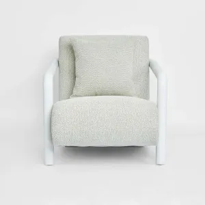 Outdoor Argo Armchair Ecru With White Frame by Florabelle Living, a Outdoor Chairs for sale on Style Sourcebook