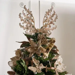 Icarus Wings Champagne Christmas Tree Topper by Florabelle Living, a Christmas for sale on Style Sourcebook
