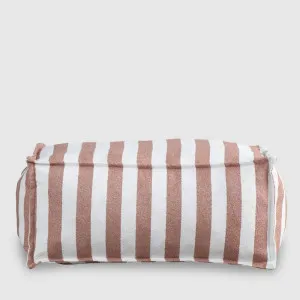 Lola Ottoman Terracotta Stripe ETA 27/11/2025 by Florabelle Living, a Ottomans for sale on Style Sourcebook