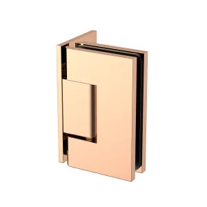 Stealth Wall to Glass 90 Degree Hinge with Offset Plate Polished Rose Gold by Estelle, a Bathroom Fixtures for sale on Style Sourcebook