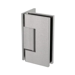 Boston Heavy Duty Large Wall to Glass Hinge with L Type Mounting Plate - Satin Nickel by Estelle, a Bathroom Fixtures for sale on Style Sourcebook