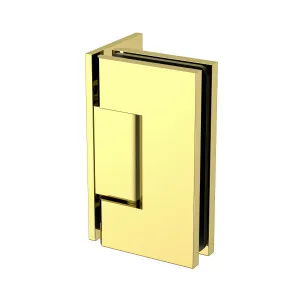 Boston Heavy Duty Large Wall to Glass Hinge with L Type Mounting Plate - Polished Gold by Estelle, a Bathroom Fixtures for sale on Style Sourcebook