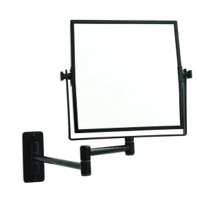 Ablaze 1 & 5x Magnification Matte Black Wall Mounted Shaving Mirror, 200 x 200mm by Ablaze, a Vanity Mirrors for sale on Style Sourcebook
