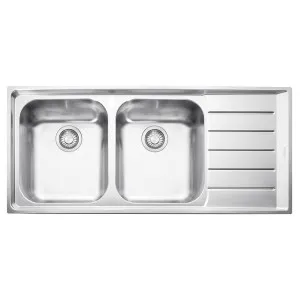 Franke Neptune Double Bowl Sink with Right Hand Drainer by Franke, a Bathroom Fixtures for sale on Style Sourcebook