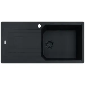 Franke Urban Fragranite Matte Black Left Hand Single Bowl Sink with Drainer Kit by Franke, a Bathroom Fixtures for sale on Style Sourcebook