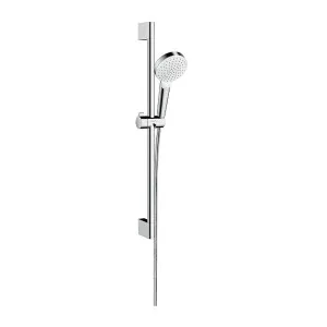 Hansgrohe Crometta Shower Set 100 1jet EcoSmart+ 6 LPM with Shower Bar 65cm, White/Chrome by Hansgrohe, a Shower Heads & Mixers for sale on Style Sourcebook
