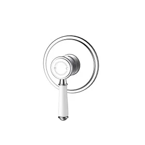 Ikon Clasico Wall Mixer Trim Kit Ceramic Handle Chrome by Ikon, a Bathroom Taps & Mixers for sale on Style Sourcebook