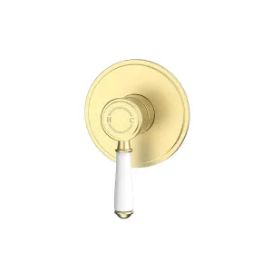 Ikon Clasico Wall Mixer Trim Kit Ceramic Handle Brushed Gold by Ikon, a Bathroom Taps & Mixers for sale on Style Sourcebook