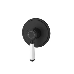 Ikon Clasico Wall Mixer Trim Kit Ceramic Handle Matte Black by Ikon, a Bathroom Taps & Mixers for sale on Style Sourcebook