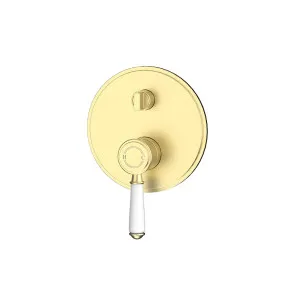Ikon Clasico Wall Diverter Mixer Trim Kits Brushed Gold - Ceramic Handle by Ikon, a Bathroom Taps & Mixers for sale on Style Sourcebook