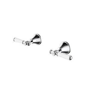 Ikon Clasico Wall Top Assemblies Chrome - Ceramic Handle by Ikon, a Bathroom Taps & Mixers for sale on Style Sourcebook