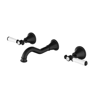 Ikon Clasico Bath Set Matte Black - Ceramic Handle by Ikon, a Bathtubs for sale on Style Sourcebook