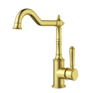 Ikon Clasico Sink Mixer Brushed Gold by Ikon, a Kitchen Taps & Mixers for sale on Style Sourcebook