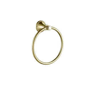Ikon Clasico Towel Ring Brushed Gold by Ikon, a Bathroom Fixtures for sale on Style Sourcebook